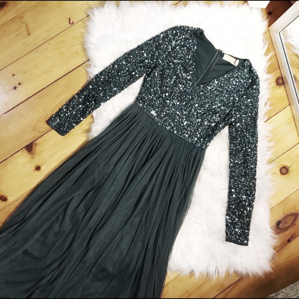 Maya Sequin & Tulle Dress *petite